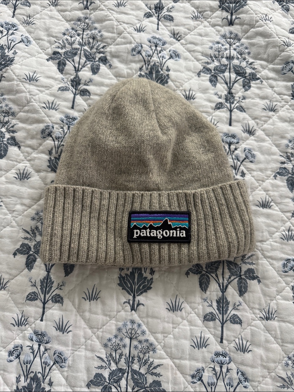 Patagonia Women's Beanie - Light Taupe Rib Knit